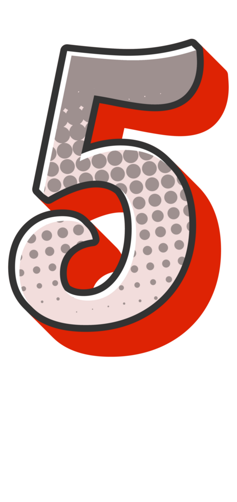 Comic Halftone Alphabet Letter and Number png