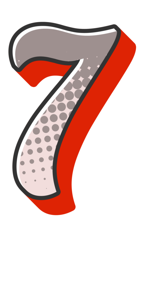 Comic Halftone Alphabet Letter and Number png