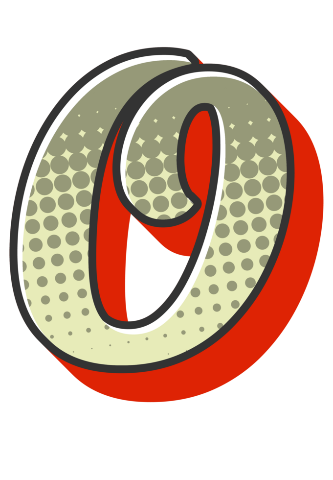 Comic Halftone Alphabet Letter and Number png