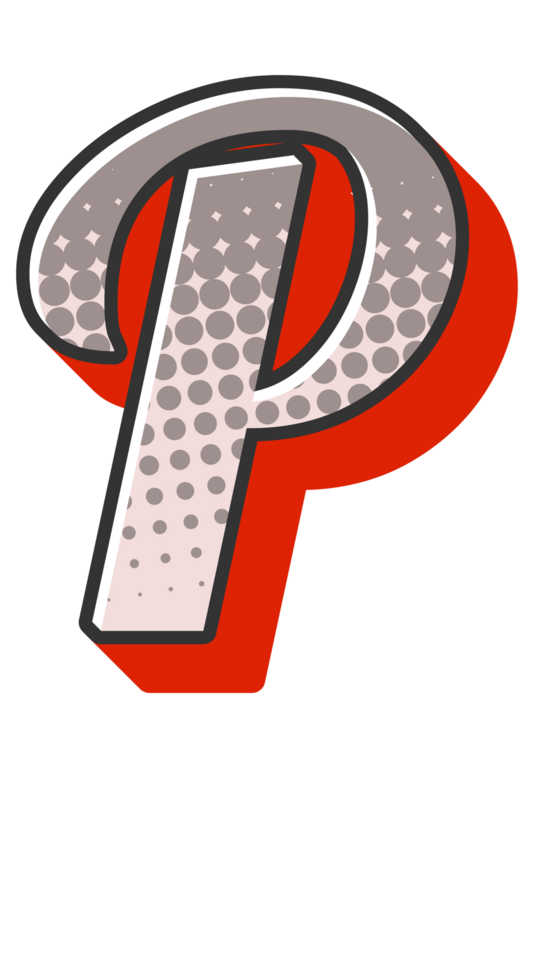 Comic Halftone Alphabet Letter and Number png