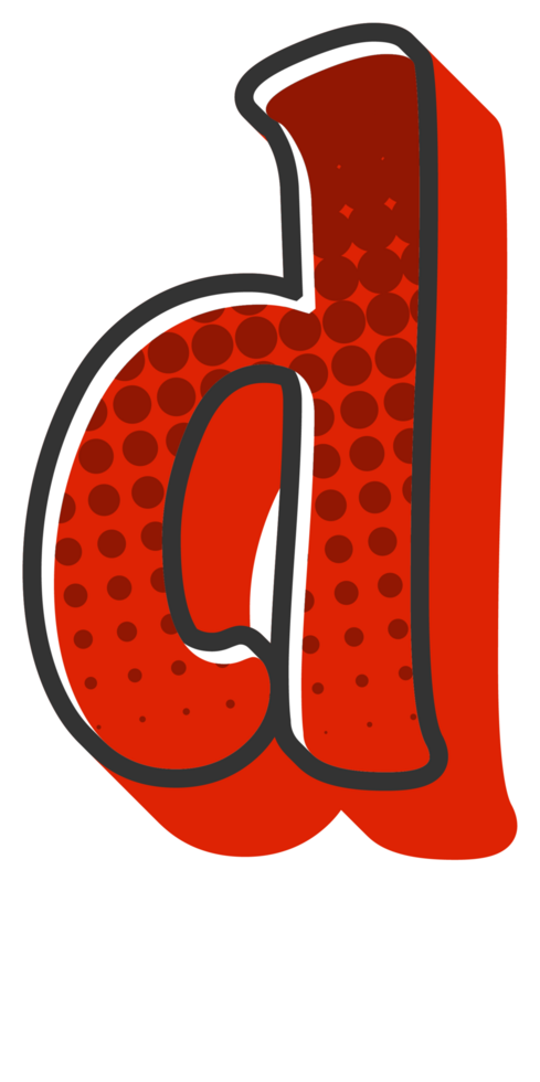 Comic Halftone Alphabet Letter and Number png