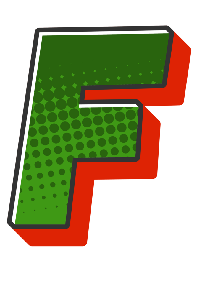 Comic Halftone Alphabet Letter and Number png