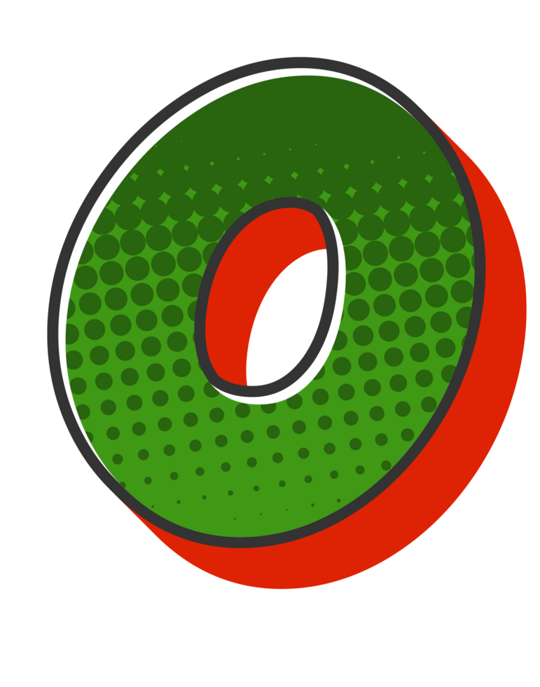 Comic Halftone Alphabet Letter and Number png