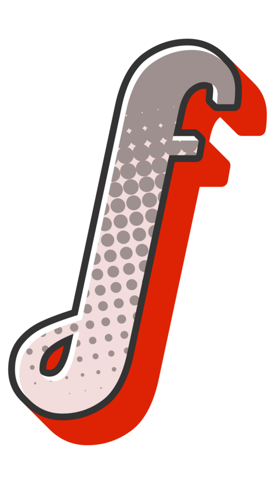 Comic Halftone Alphabet Letter and Number png