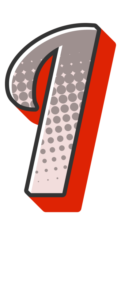 Comic Halftone Alphabet Letter and Number png