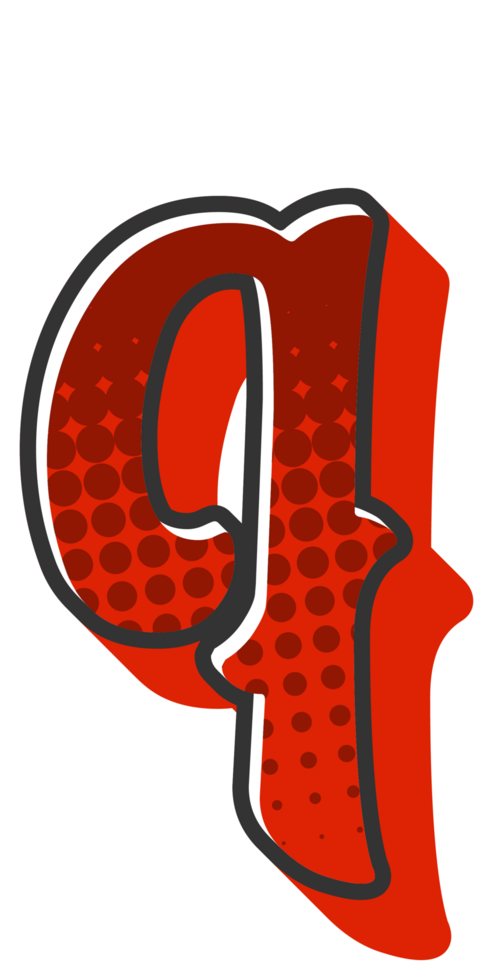 Comic Halftone Alphabet Letter and Number png