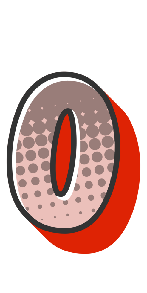 Comic Halftone Alphabet Letter and Number png