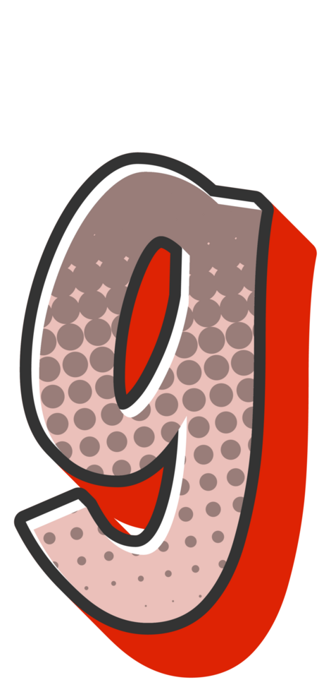 Comic Halftone Alphabet Letter and Number png