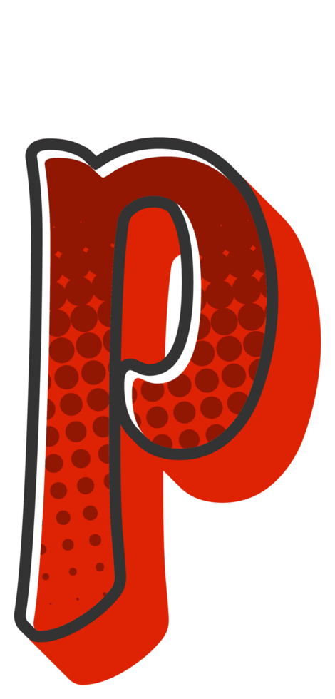 Comic Halftone Alphabet Letter and Number png