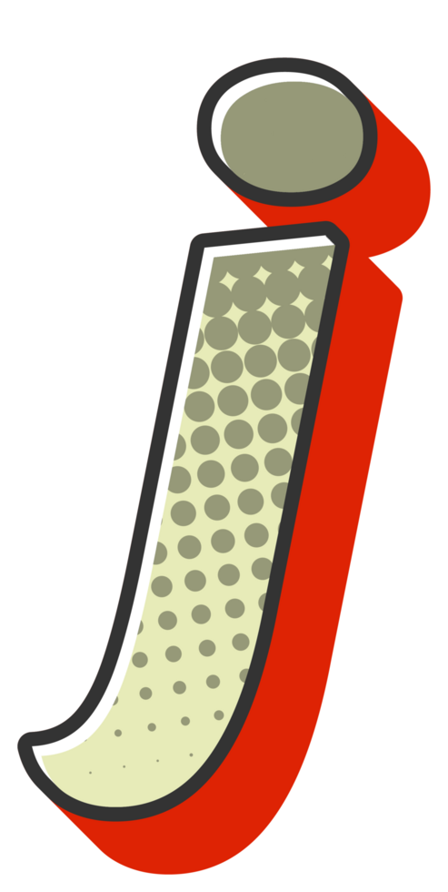 Comic Halftone Alphabet Letter and Number png