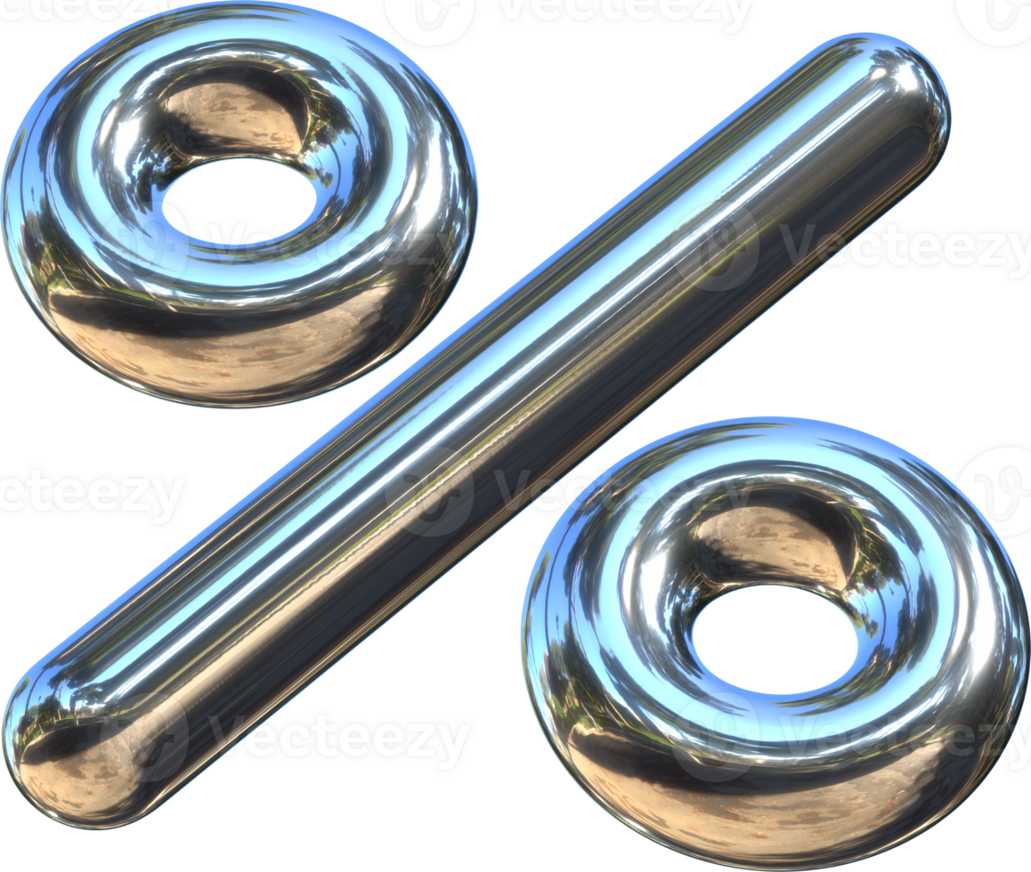 3d Porcent Discount Color png