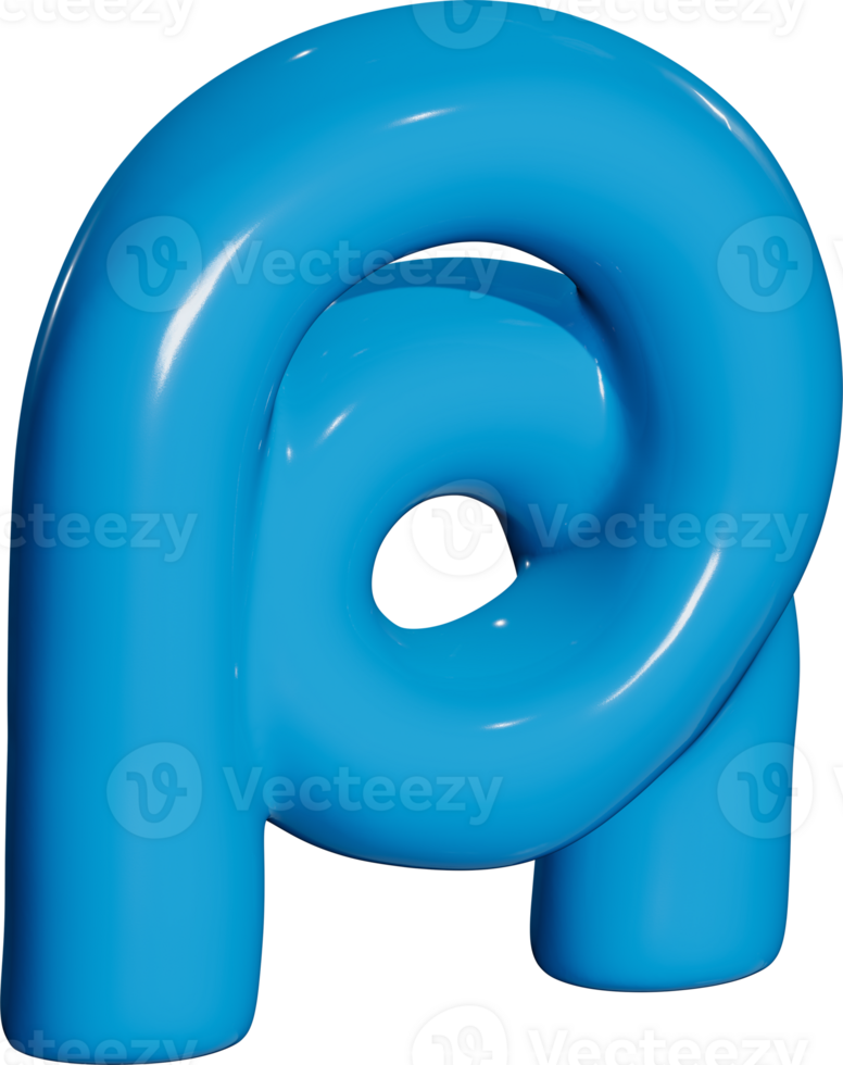 Abstract 3D Element R Shape png