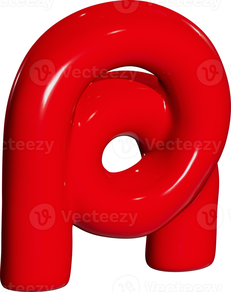 Abstract 3D Element R Shape png