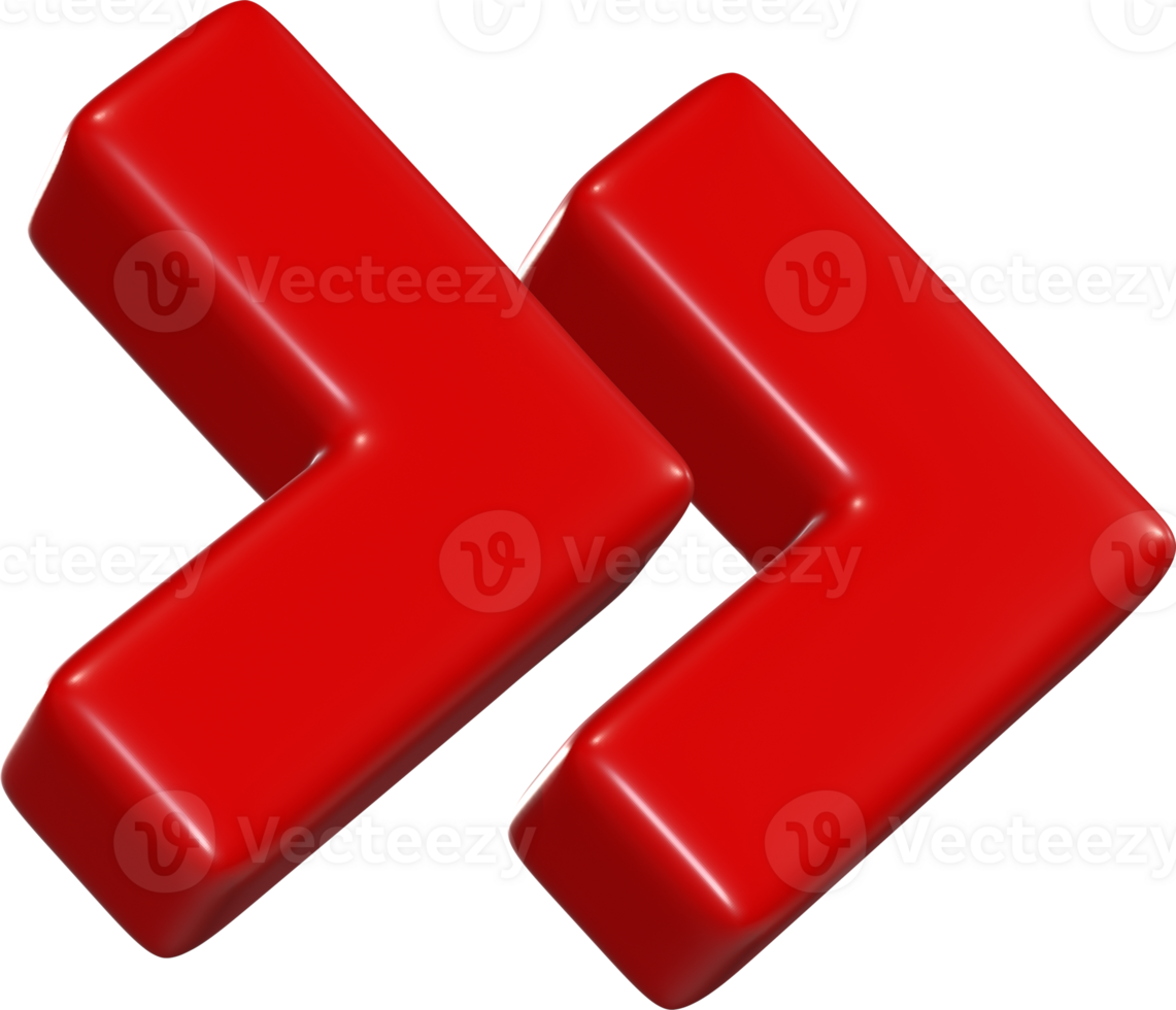 Two Arrows 3D Color png