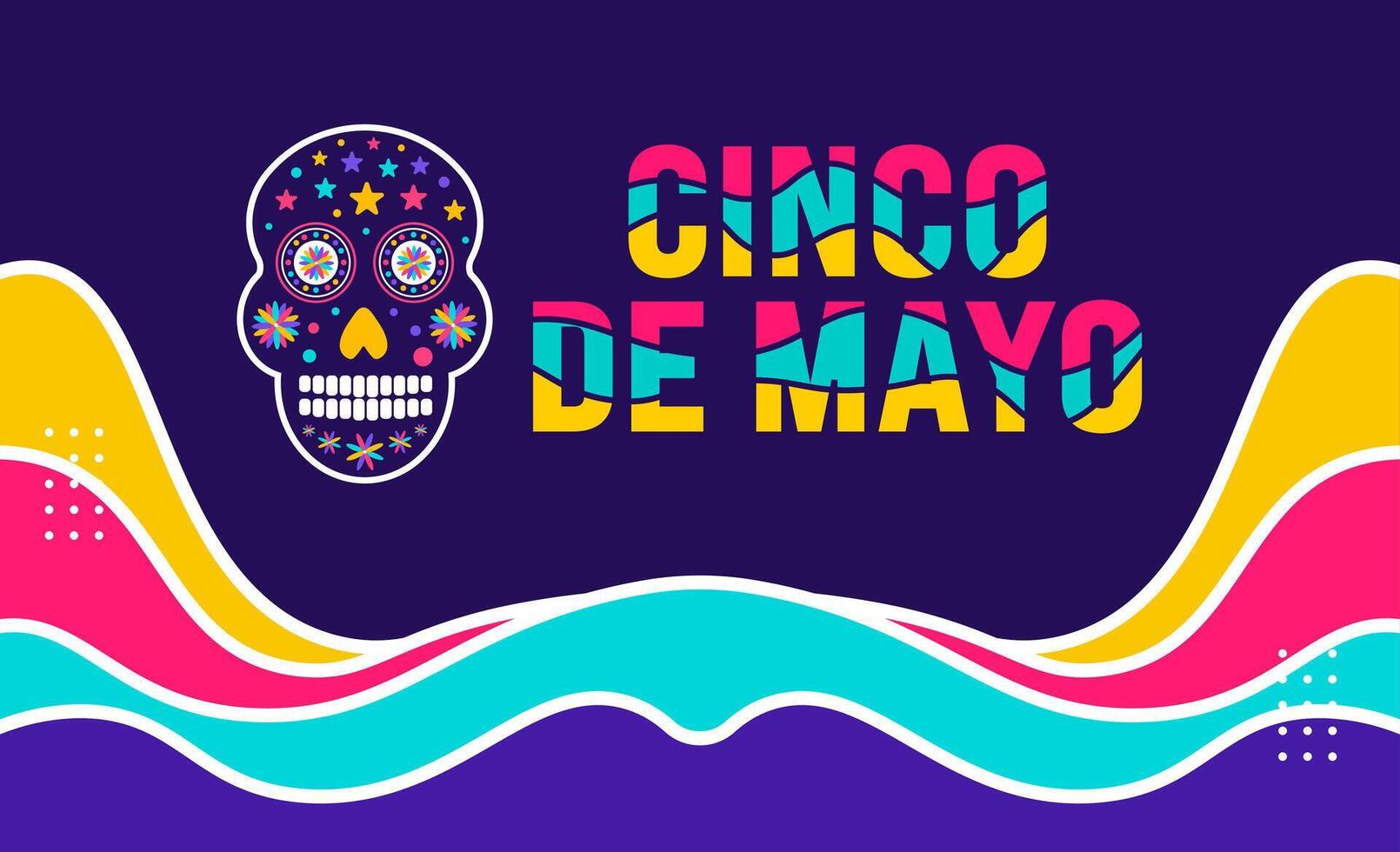 5 May is Cinco De Mayo background template. Holiday concept. use to background, banner, placard, card, and poster design template with text inscription and standard color. illustration. vector