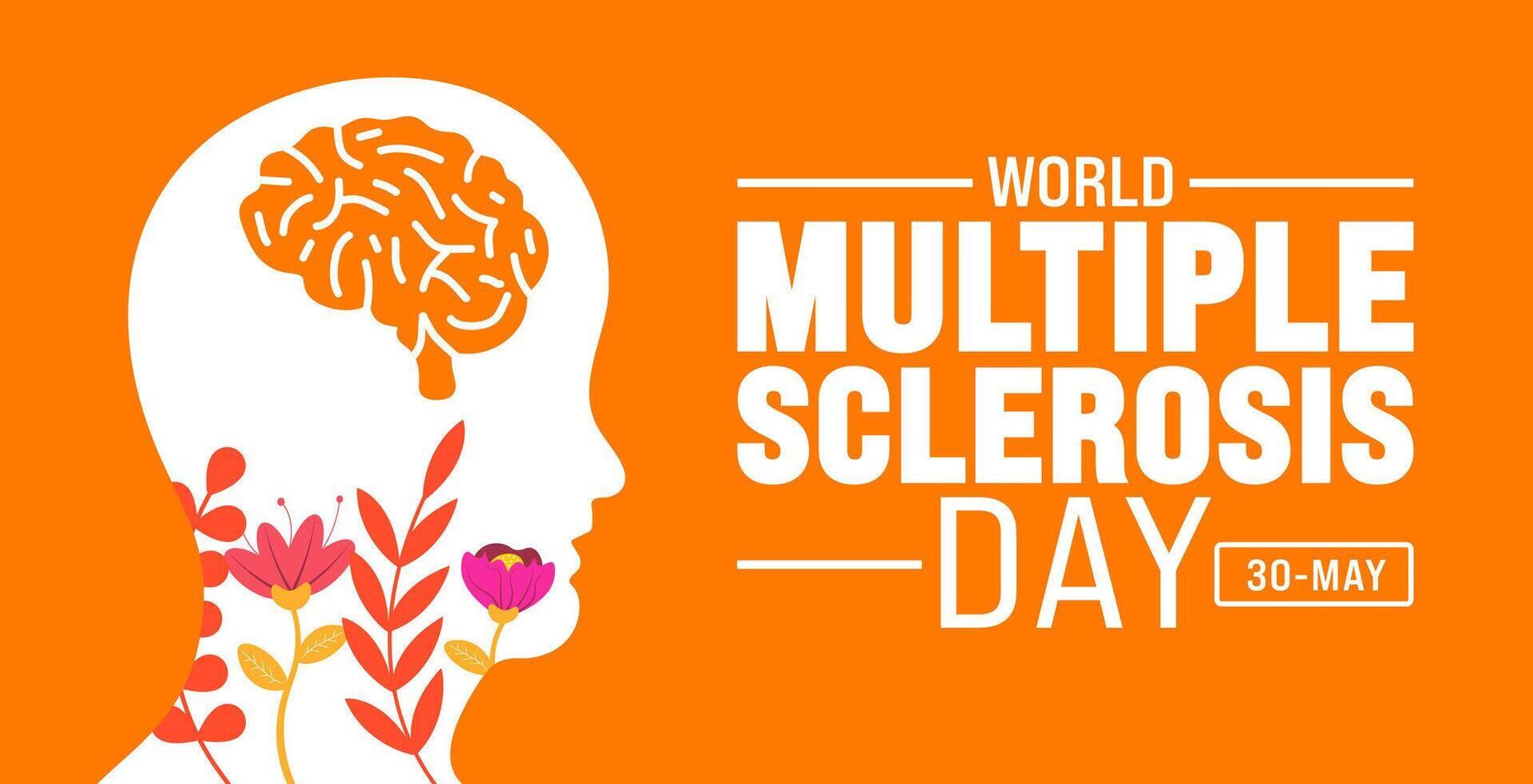 World MS day or multiple sclerosis Day background template. Holiday concept. use to background, banner, placard, card, and poster design template with text inscription and standard color. vector