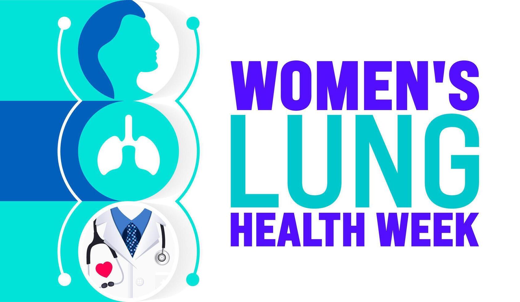 May Women's Lung Health Week background template. Holiday concept. use to background, banner, placard, card, and poster design template with text inscription and standard color. vector