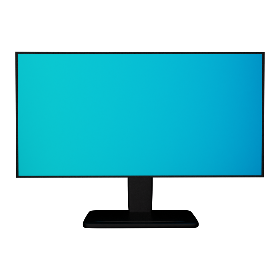 negro color computadora monitor png