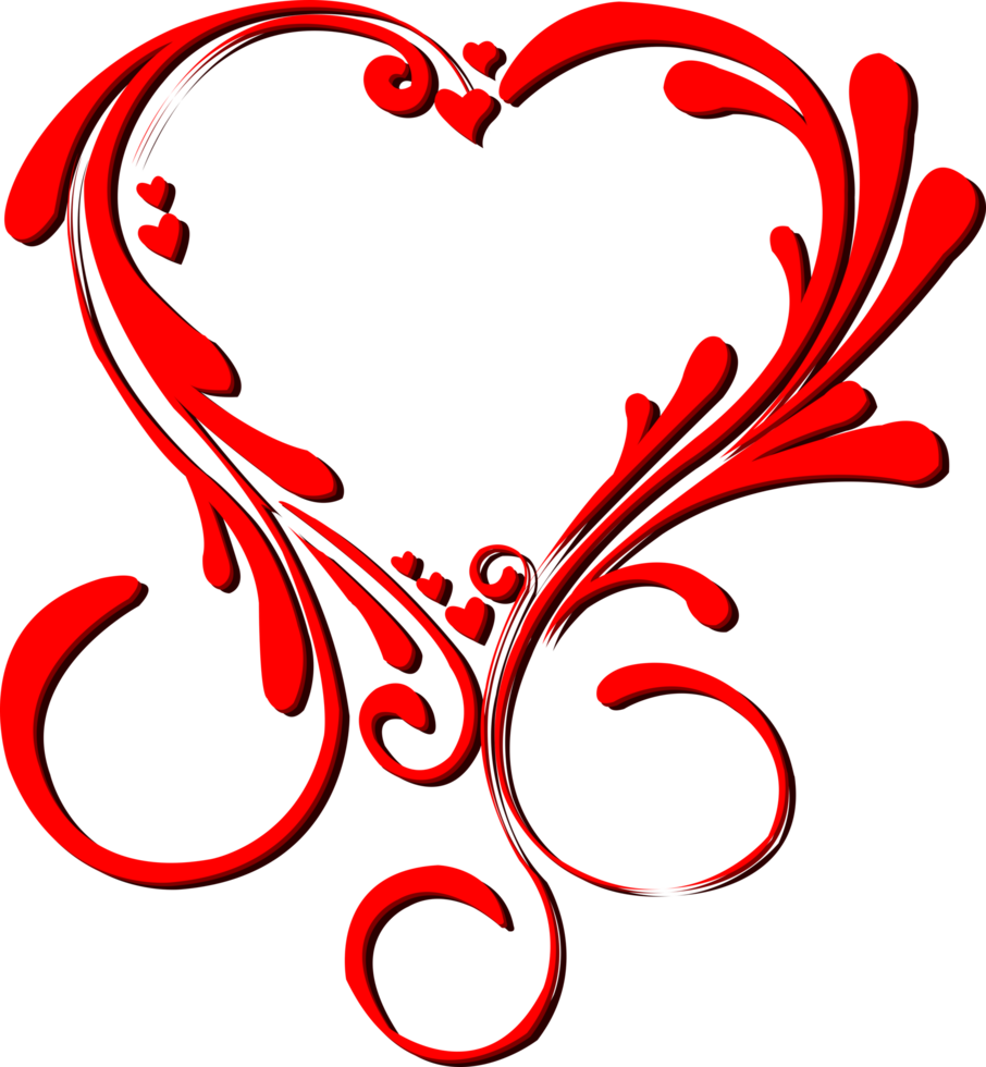 decoratief rood hart png