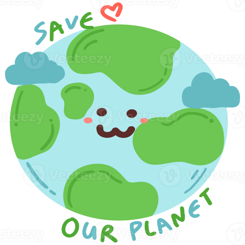 Save our planet illustration png