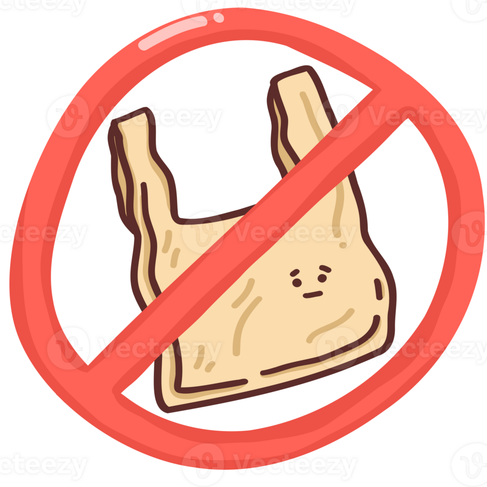 No plastic bag illustration png