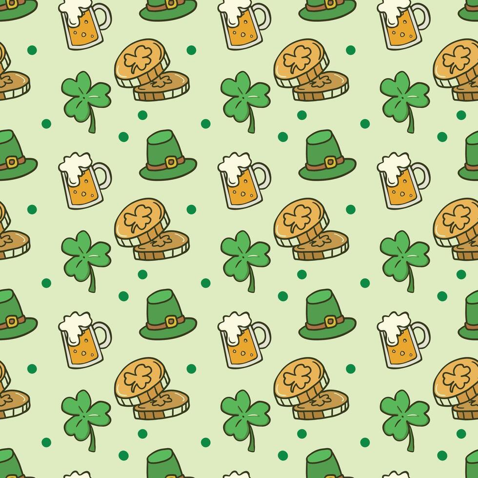 Kiss Me For Luck Seamless Pattern Design vector