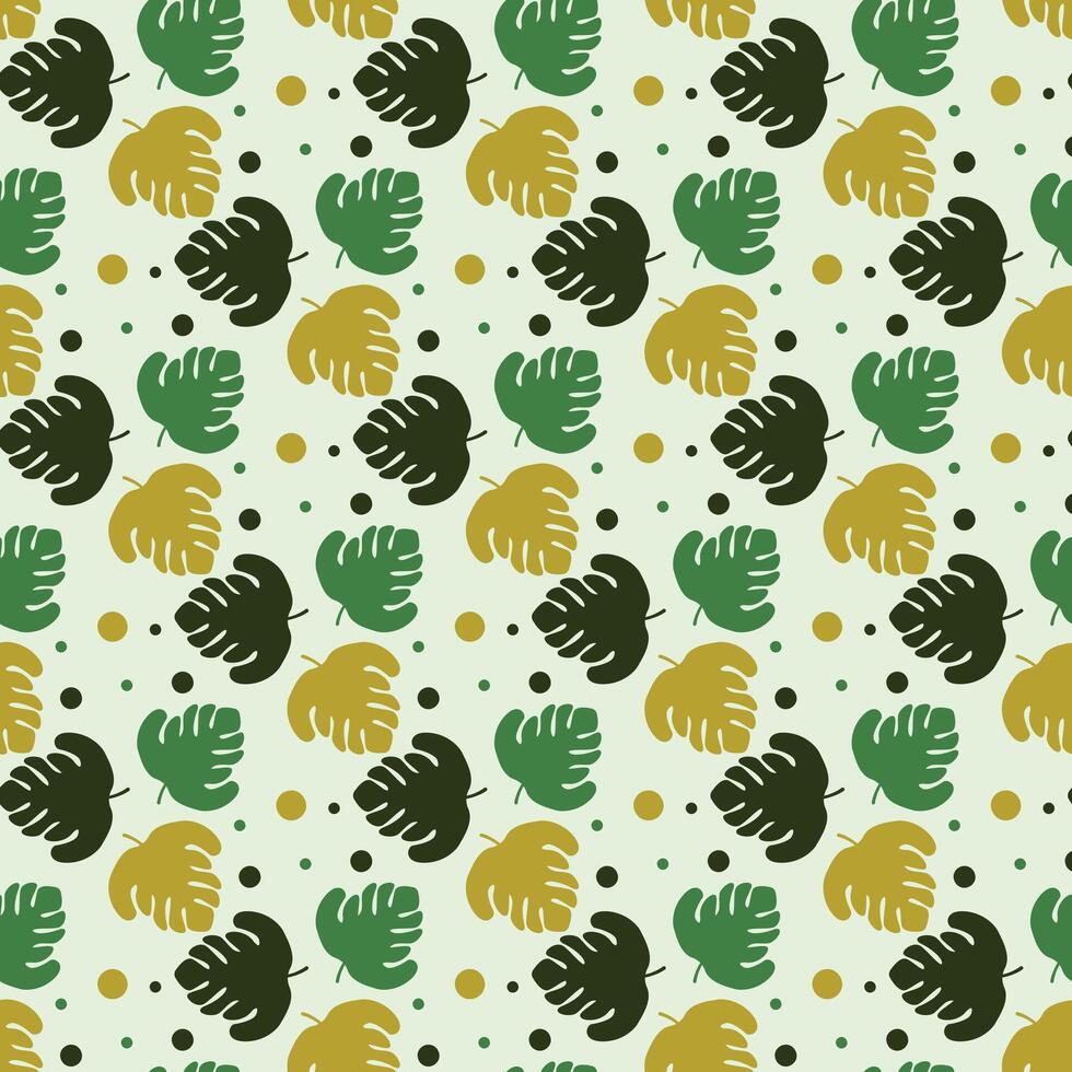Leaf Garden Seamless Pattern Design vector