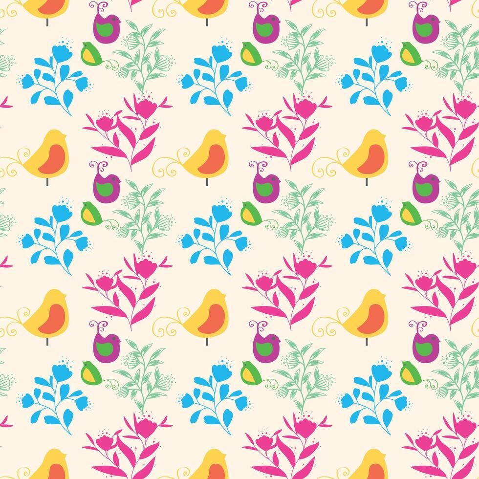 Childhood Garden Seamless Pattern Design vector