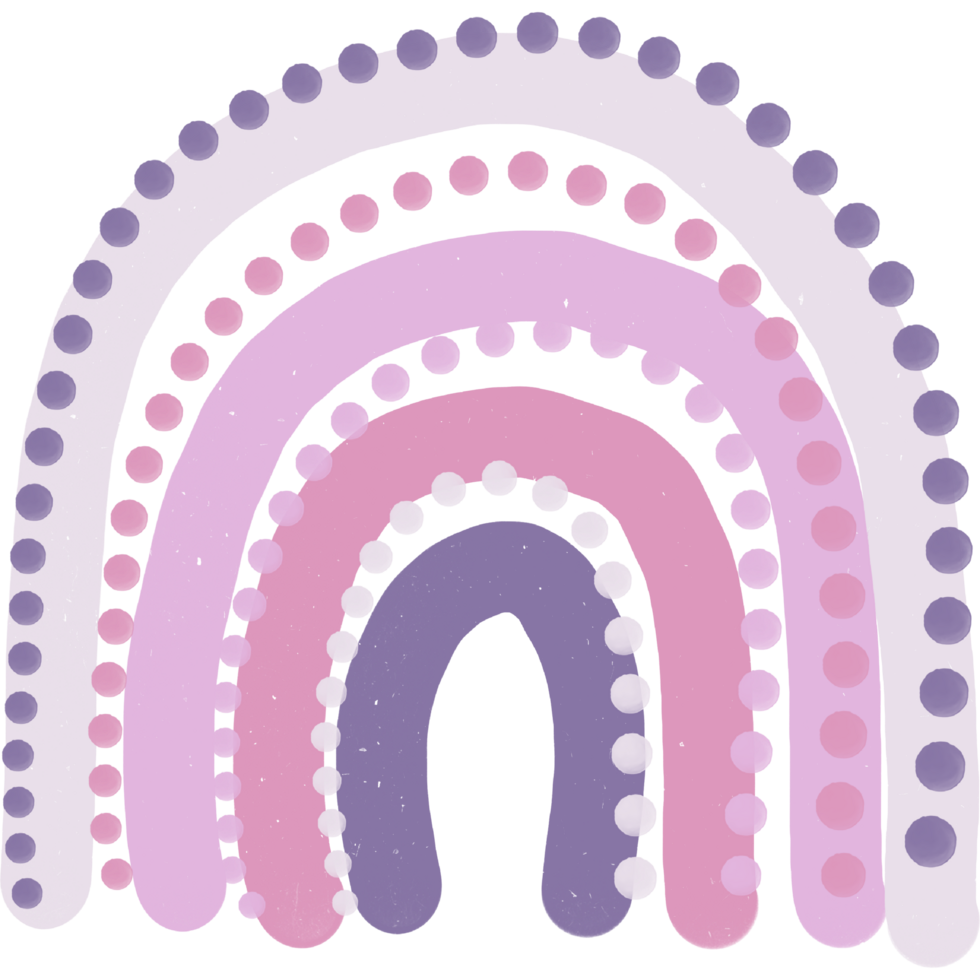 Pastel boho rainbows. Scandinavian print for baby shower, nursery, playroom, birthday, children's party and other. png