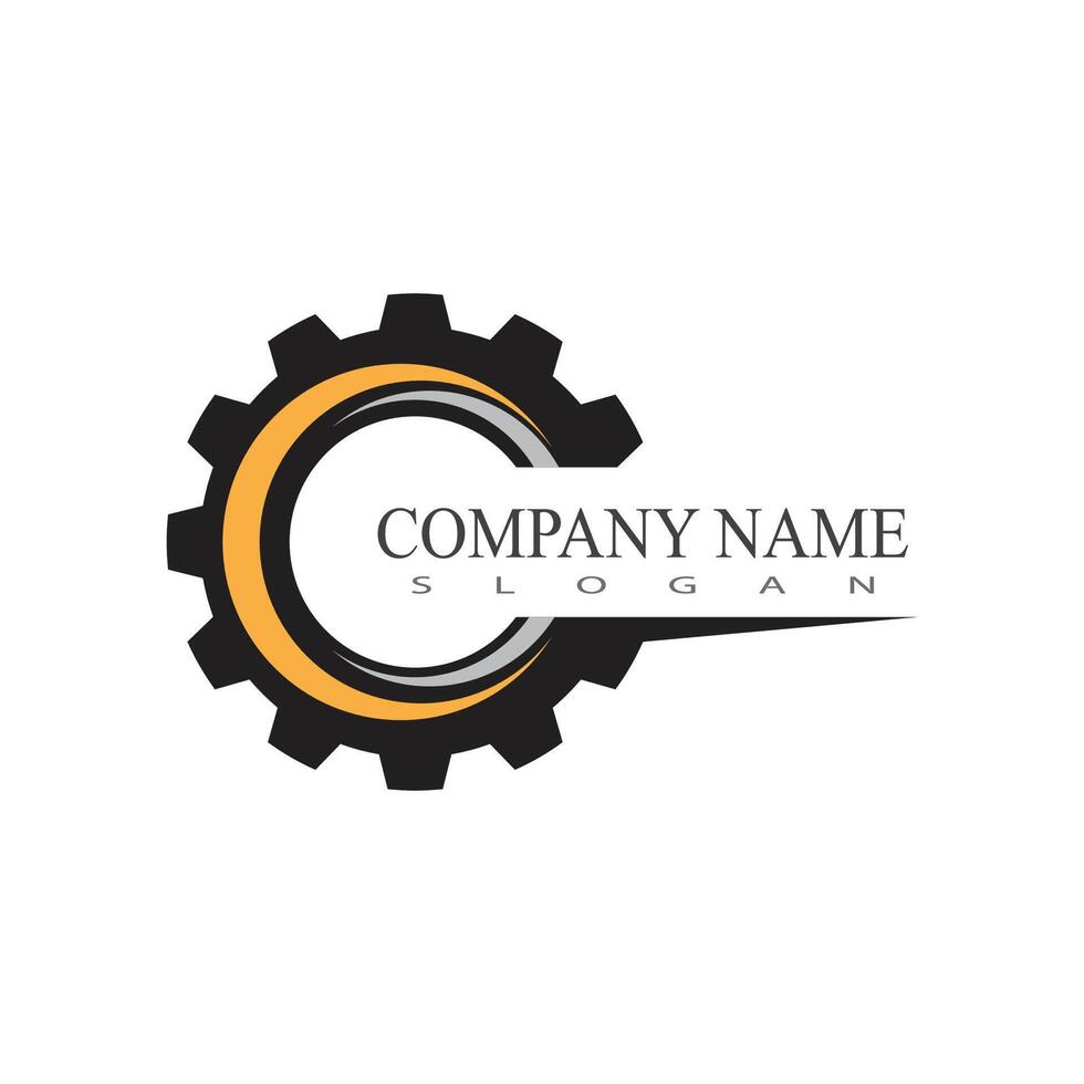 Gear logo template symbol design vector