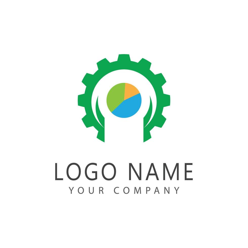 Gear logo template symbol design vector