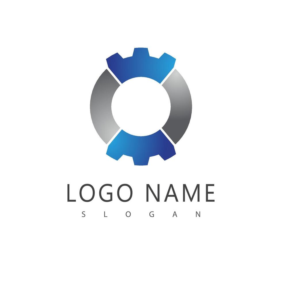 engranaje logo modelo símbolo diseño vector