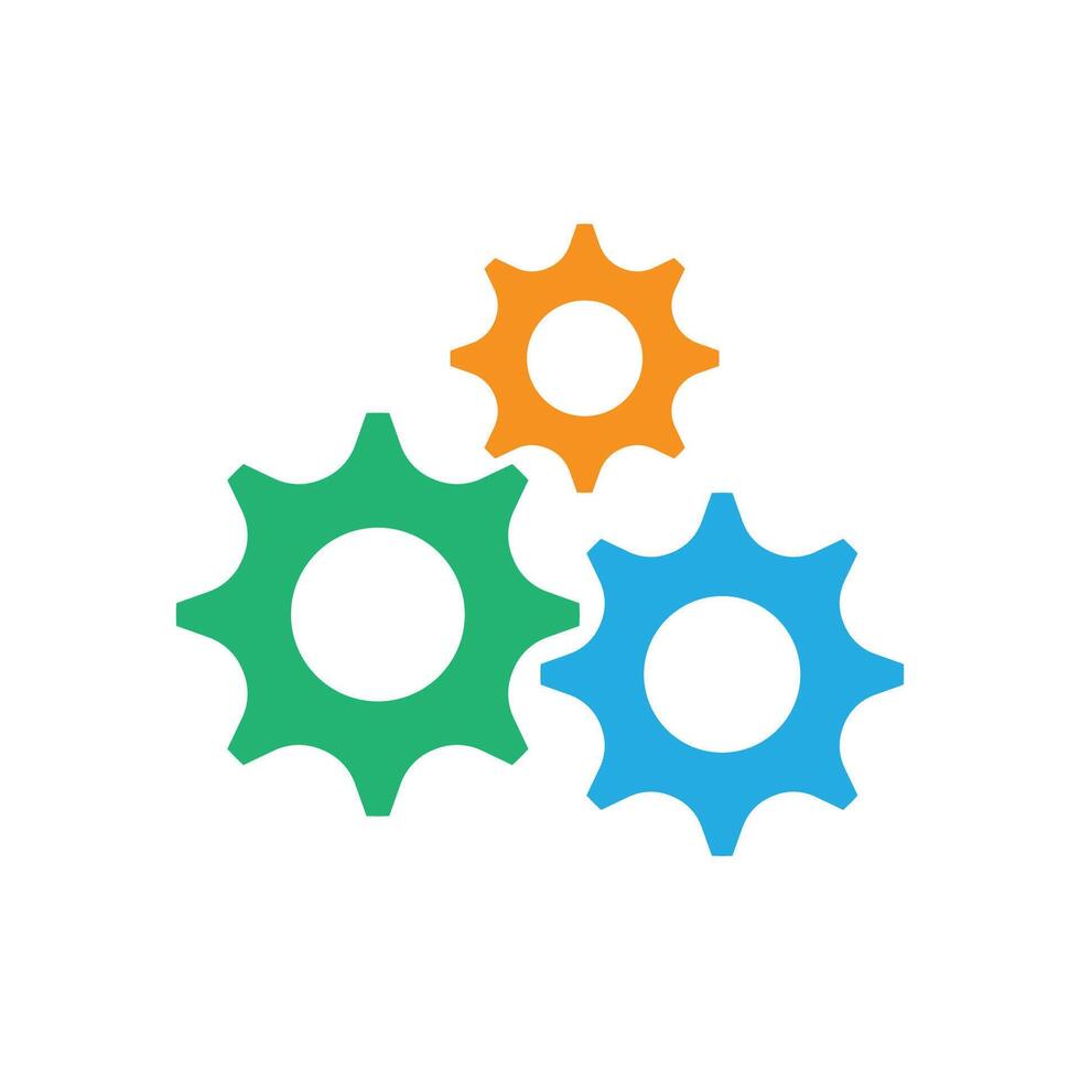 Gear logo template symbol design vector