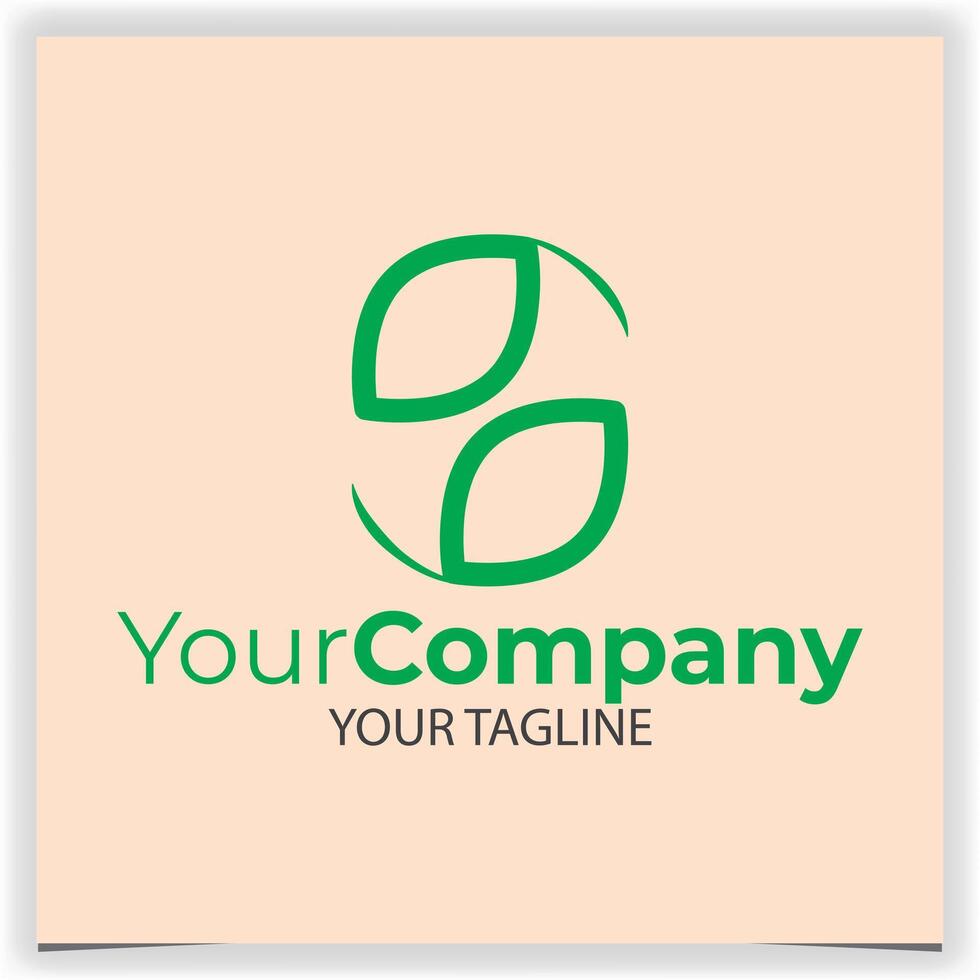 leaves logo design template vector