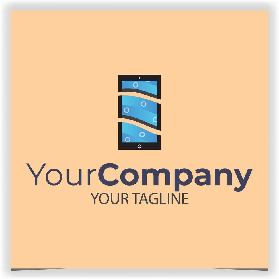 Mobile phone logo design template vector