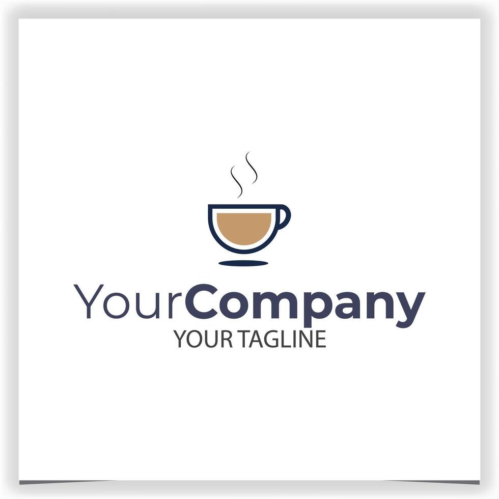 coffee shop logo design template vector