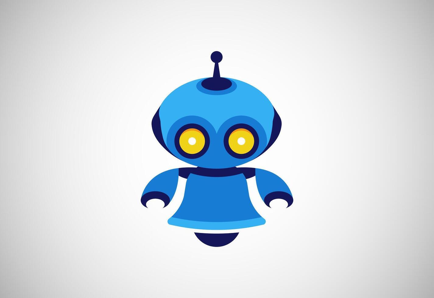 robot campana logo diseño ilustración vector