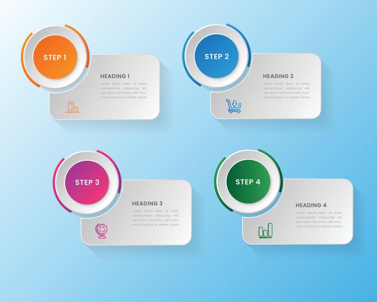Flat table of contents infographic free element vector
