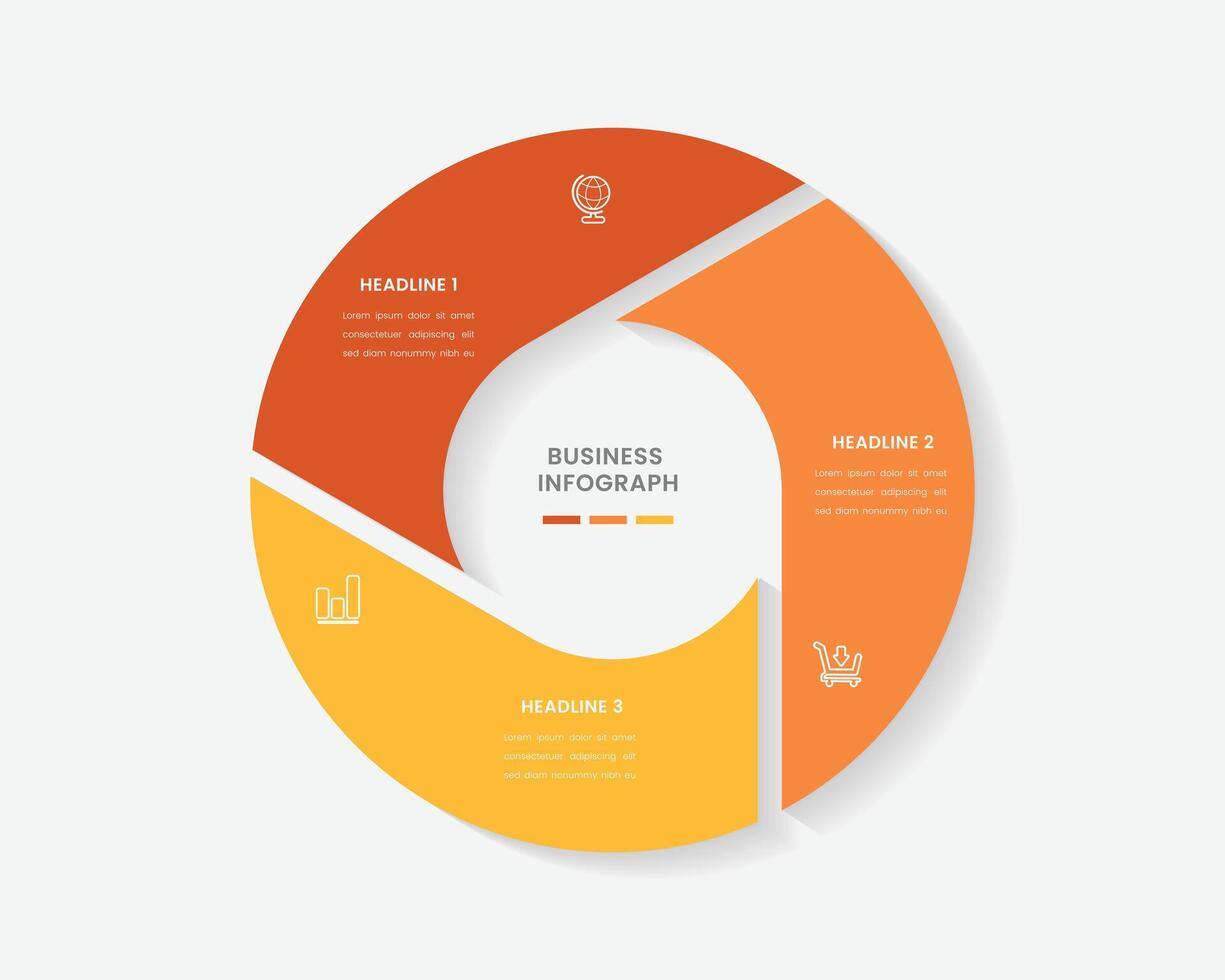 Business concept infographic template with icons free element vector