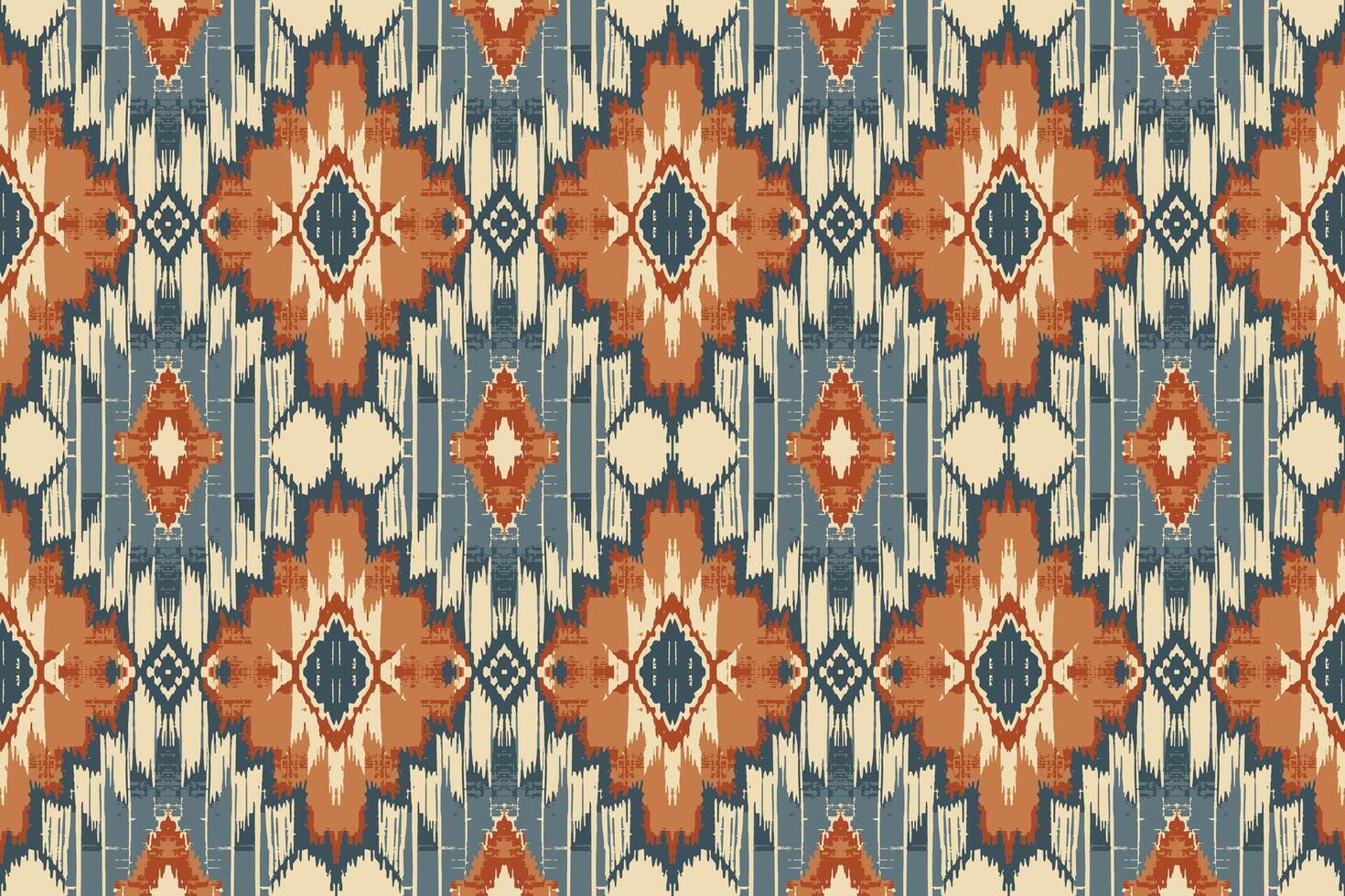 Ethnic abstract ikat art. Seamless pattern in tribal, folk embroidery, and Mexican style. Aztec geometric art ornament print.Design for carpet, wallpaper, clothing, wrapping, fabric, cover, textile vector