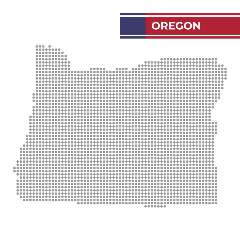 Dotted map of Oregon state vector