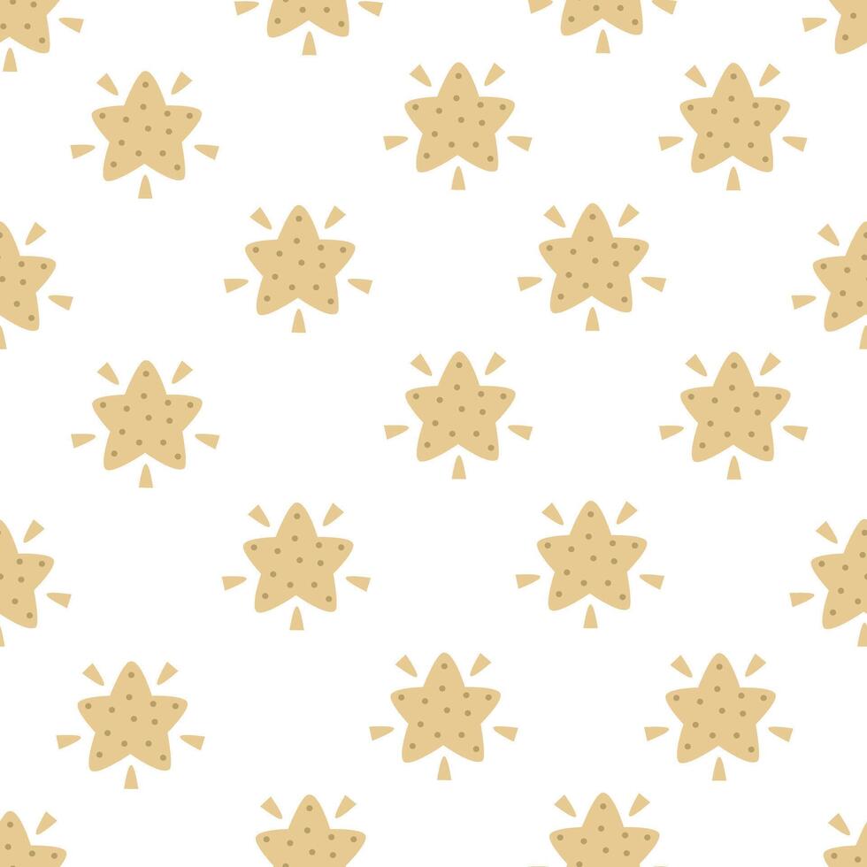 seamless pattern with cartoon stars. vector