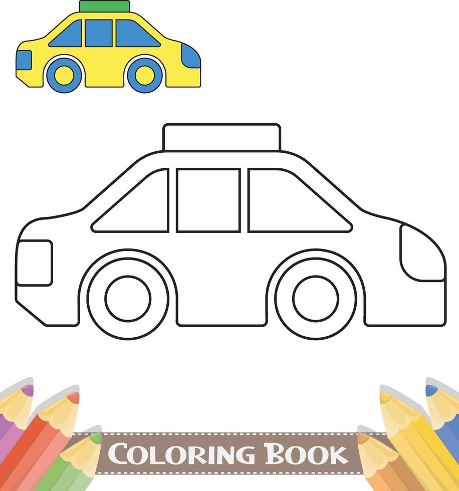 Children's Trace and Color transport vector