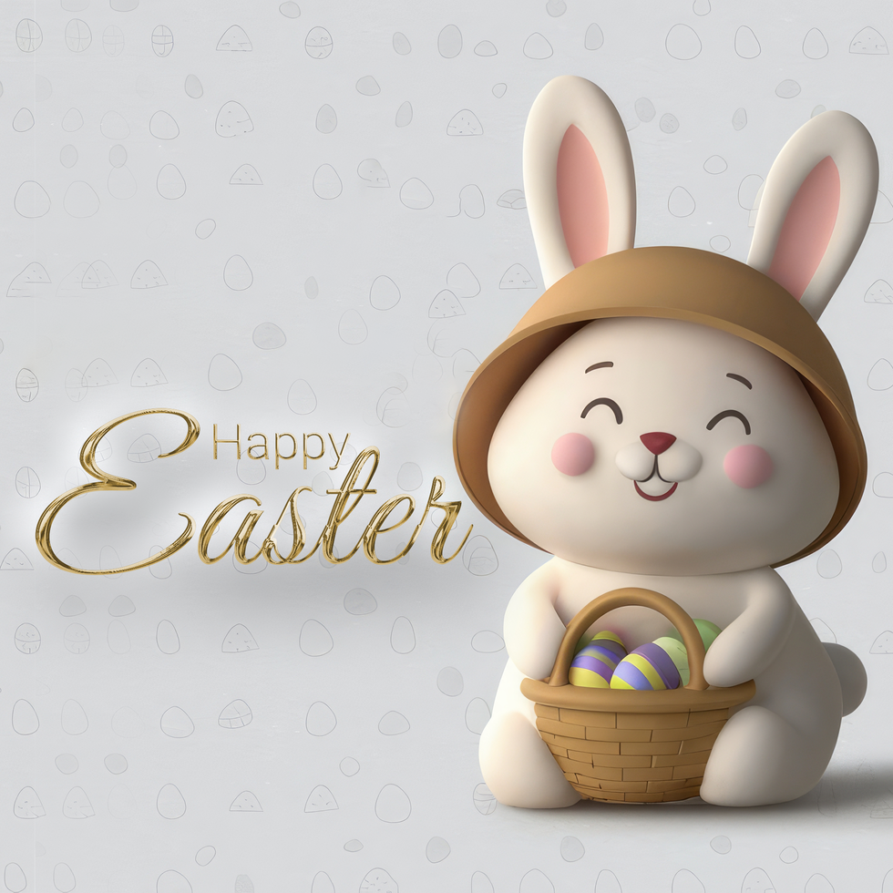 Happy easter template psd