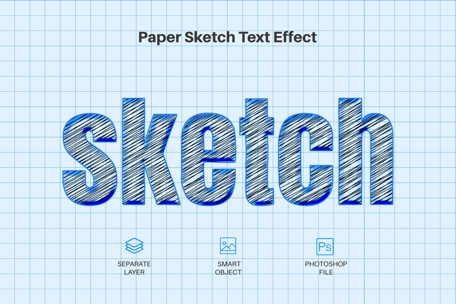 Sketch Text Style Effect Mockup Template psd