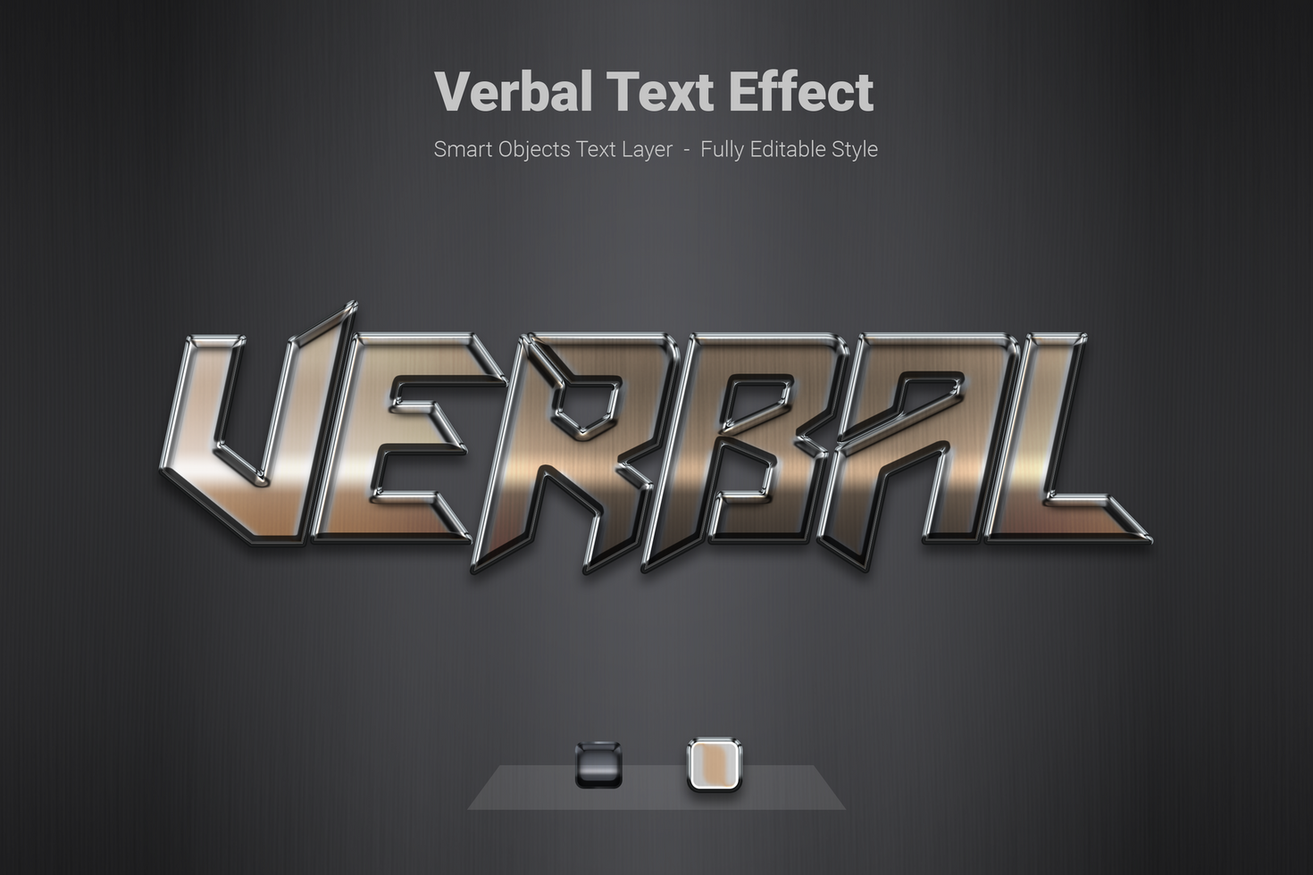 Verbal Text Style Effect Mockup Template psd