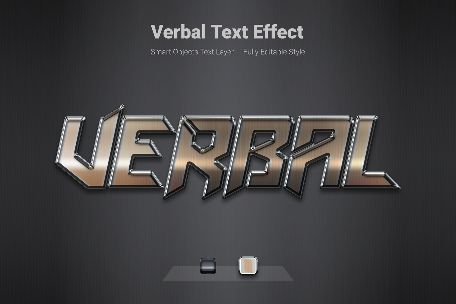 verbal text stil effekt attrapp mall psd