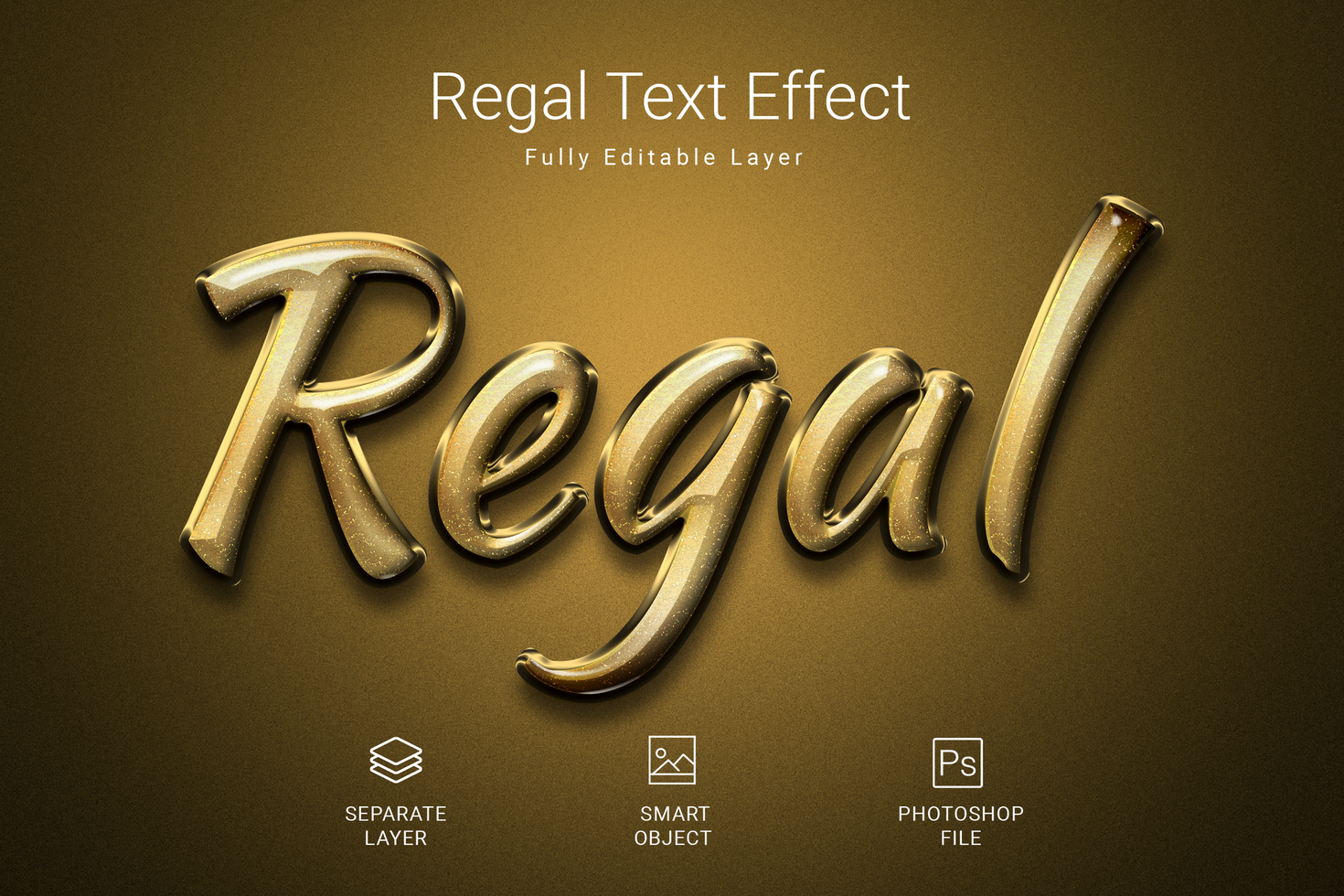 Regal Text Style Effect Mockup Template psd