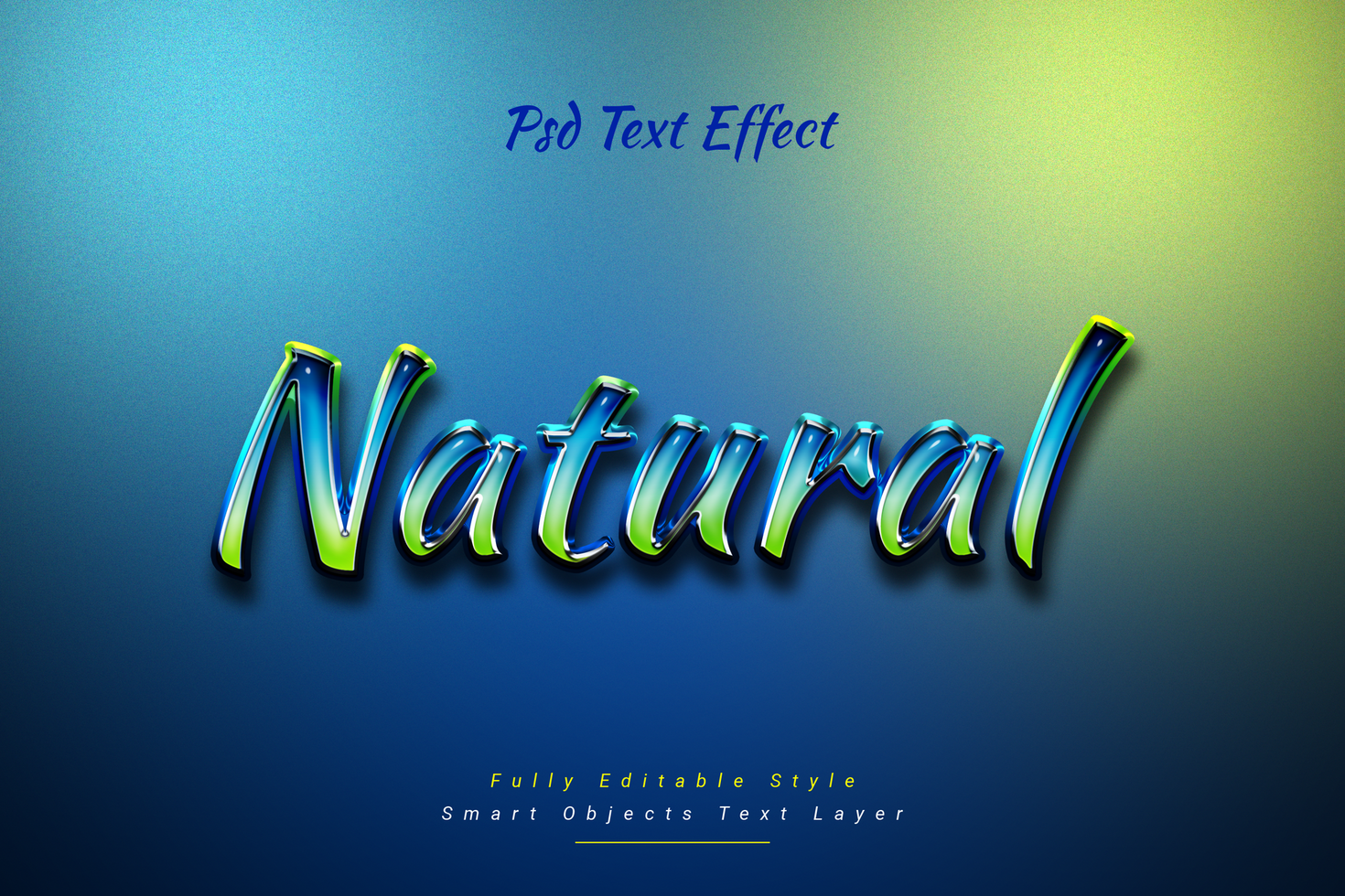 Natural Text Style Effect Mockup Template psd
