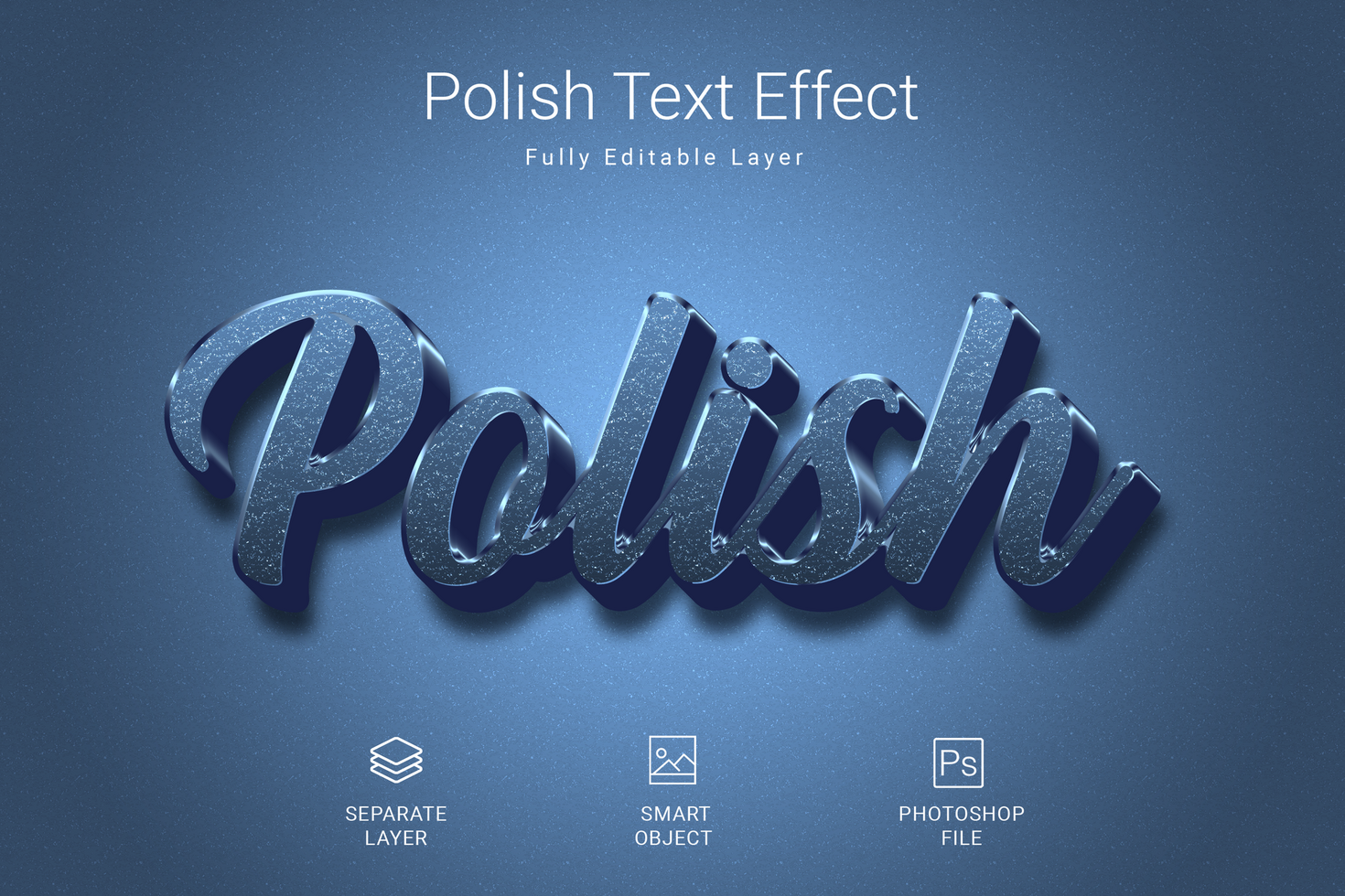 polonês texto estilo efeito brincar modelo psd